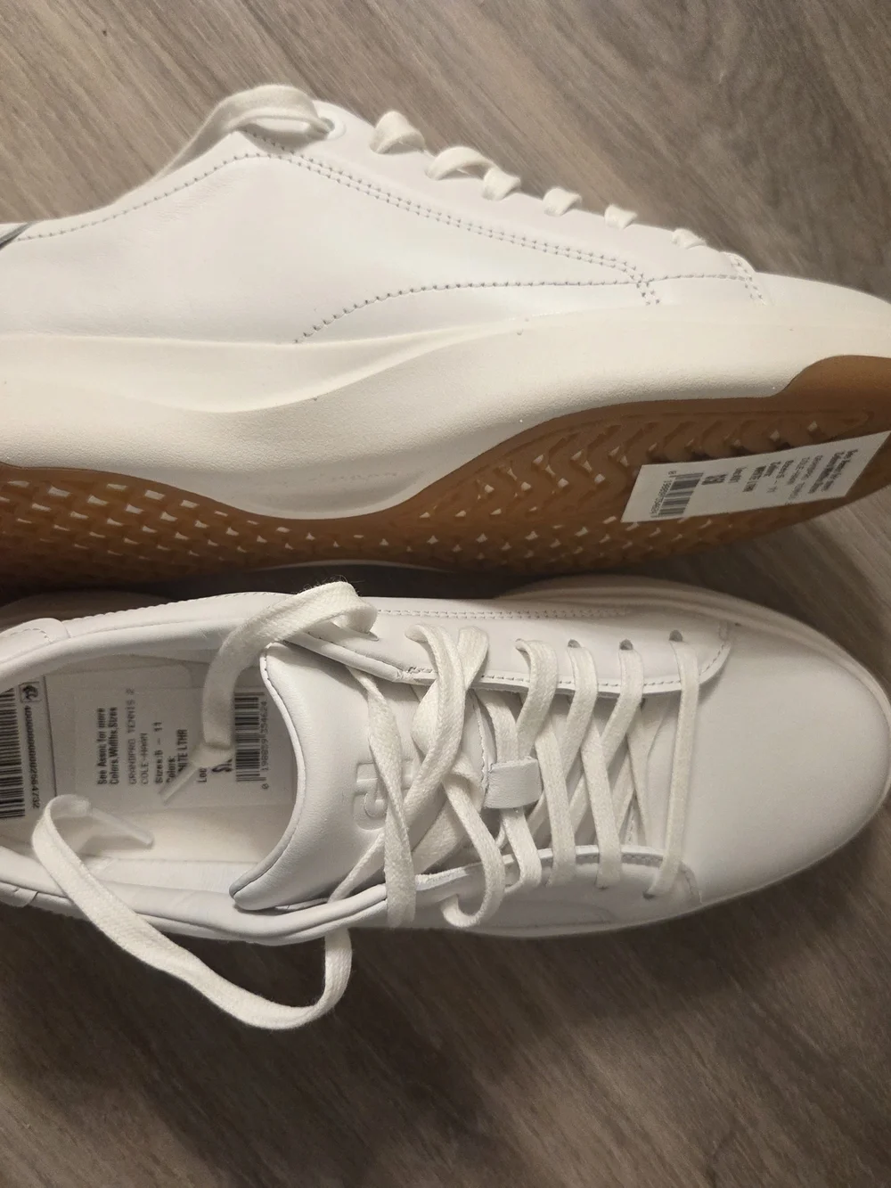 Cole Haan White Leather Low-Top Sneakers